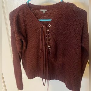 charlotte russe Knit v neck sweater women’s medium